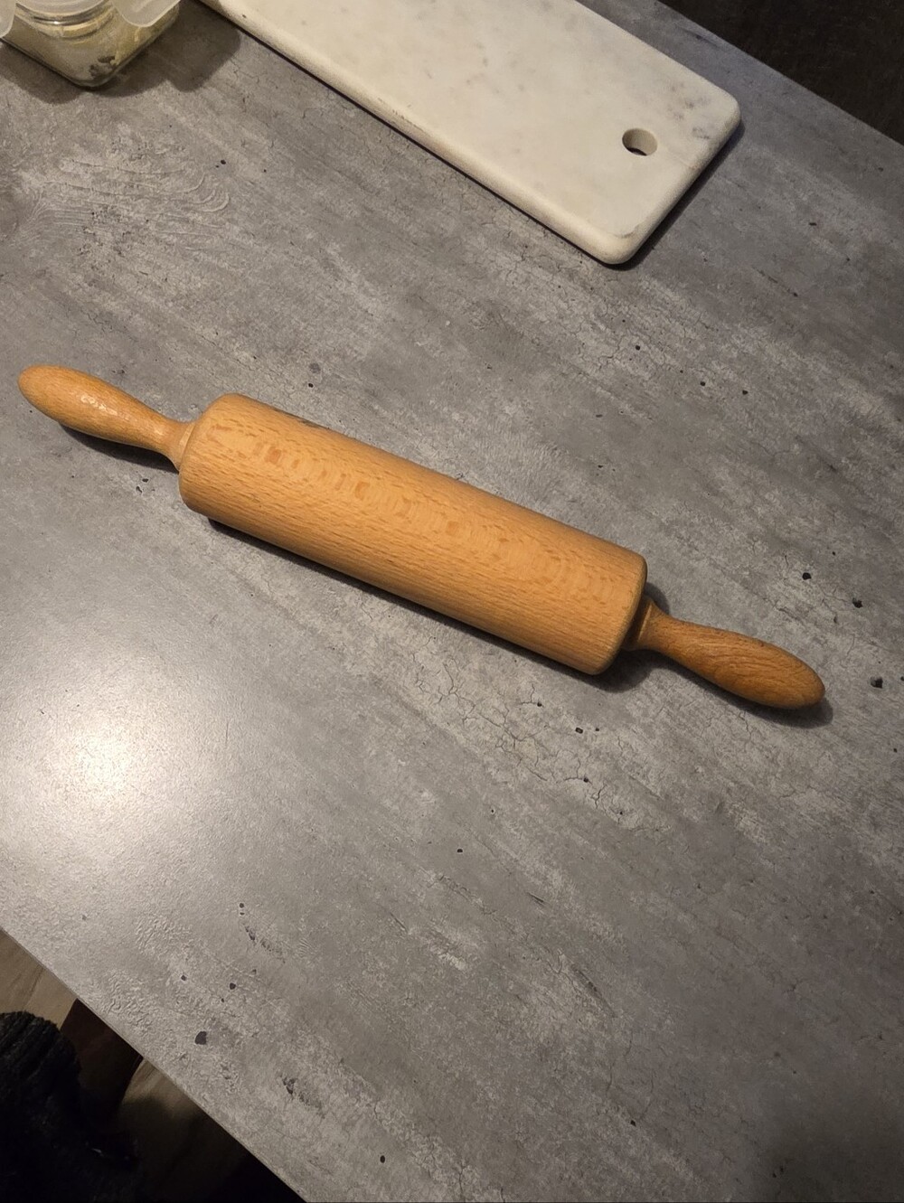 Vintage Country Farm Maple Wooden Dough Rolling Pin.